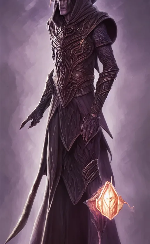 Prompt: legendary dark elf wizard,, highly detailed, d & d, fantasy, highly detailed, digital painting, trending on artstation, concept art, sharp focus, illustration, global illumination, ray tracing, realistic shaded, art by artgerm and greg rutkowski and fuji choko and viktoria gavrilenko and hoang lap