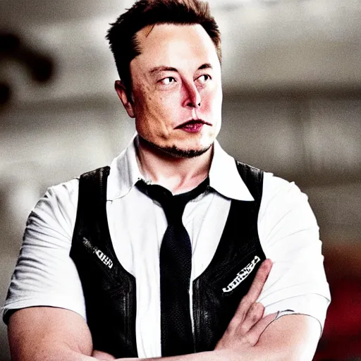 Image similar to Elon Musk in Sons of anarchy very detail4K quality super realistic