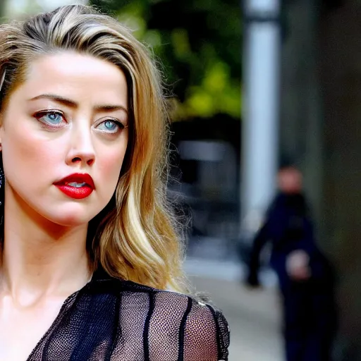 Image similar to Amber Heard behind bars, in prison