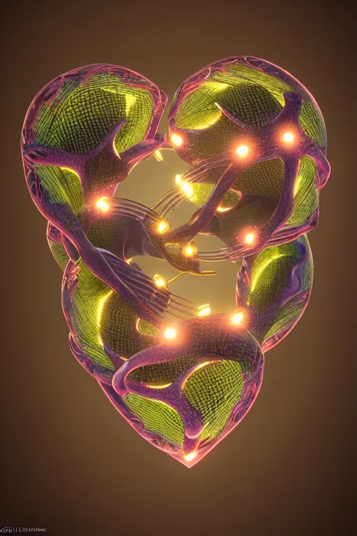 Image similar to a sculpture of fish ocean intertwined, diode lighting, a lovely cornucopia of flowers and human body parts, body parts, heart shaped, highly detailed, octane render, cinematic, shock, sharp focus, ball, an independent psycho, clean, studio lighting