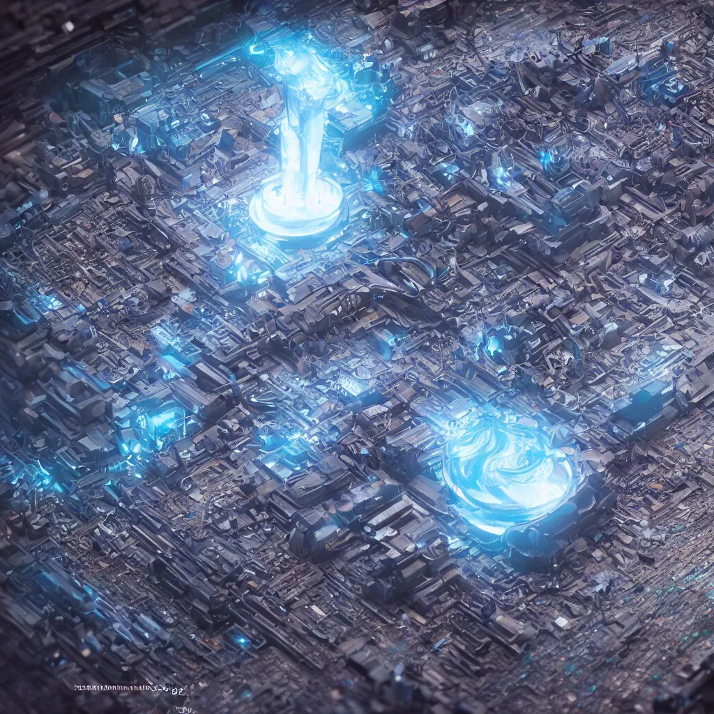Image similar to a schumann resonance synchronizer, hyper detailed, digital art, led lighting, studio quality, smooth render, unreal engine 5, octane render, trending on artstaion