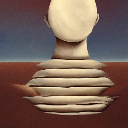 Image similar to The melancholic mind. Surrealist artwork