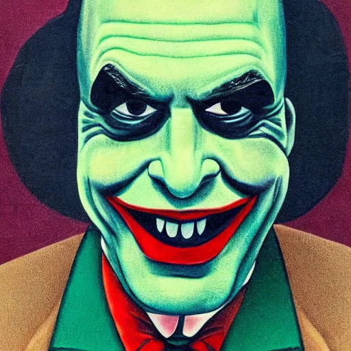Image similar to [portrait of Patrick Balkany as the Joker]