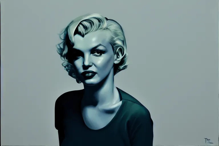 Image similar to portrait of merlyn monroe artwork by tim eitel