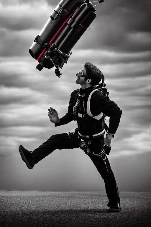 Image similar to joe bidden flying with jet pack, high resolution, photorealistic, cinematic, smooth, 4 k, aesthetic lighting, baroque object, sharp focus, hyperdetailed object, professional photography, pullitzer winning photo by : canon eos 5 d mark iv, by karah mew and adnan abidi and jodie bateman