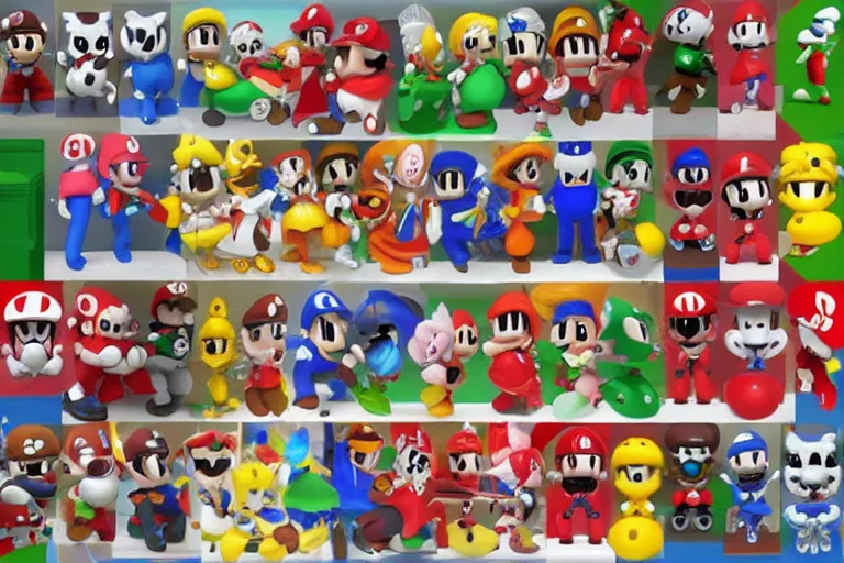 Image similar to super mario in style of a funko pop, funko pop,