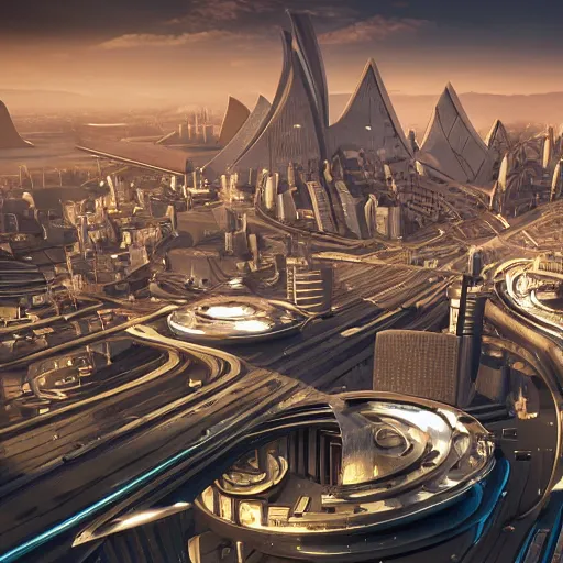 Image similar to Futuristic looking city by Gary Meyer, retro-futurism 4k, high details