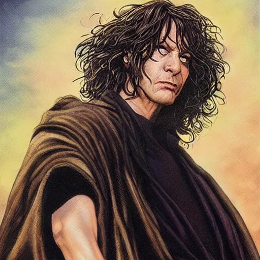 Image similar to a portrait of sandman from neil gaiman, art by mark brooks and brom gerald and artgerm