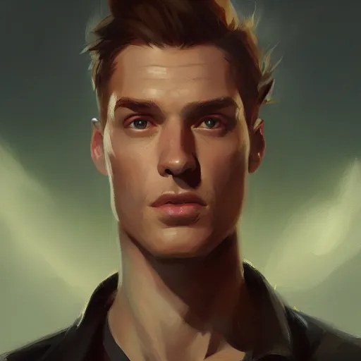 Image similar to phillip j fry portrait, dramatic light, lake background, 2 0 0 mm focal length, painted by stanley lau, painted by greg rutkowski, painted by stanley artgerm, digital art, trending on artstation