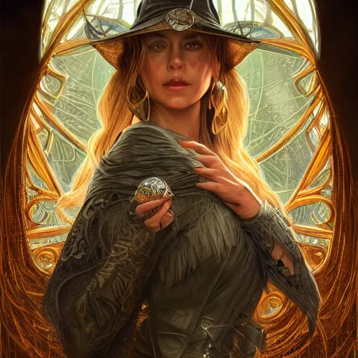 Prompt: ultra realistic illustration of cj miles as a cyber shamanic witch casting am elderit h spell, intricate, elegant, highly detailed, digital painting, artstation, concept art, smooth, sharp focus, illustration, art by artgerm and greg rutkowski and alphonse mucha