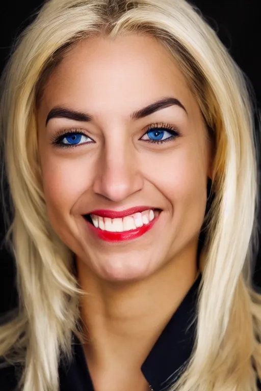 Prompt: blonde AOC, high definition photograph