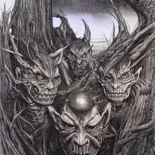 Prompt: goblins, alan lee