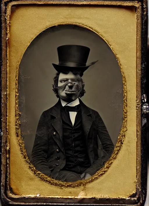 Prompt: old wetplate daguerreotype portrait of a fancy man with a hat and a cigar, explosion of data fragments, fractal, intricate, elegant, highly detailed, parallax, leica, medium format, subsurface scattering, by jheronimus bosch and greg rutkowski and louis jacques mande daguerre