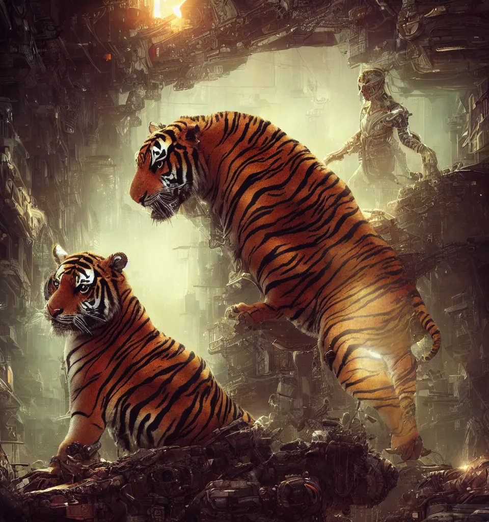 3D Tiger, angry, charged, cool, electric, tiger, HD phone wallpaper