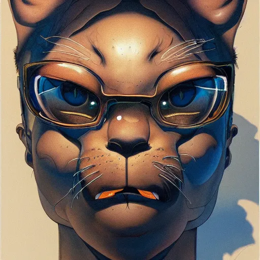 Image similar to citizen portrait soft light painted by james jean and katsuhiro otomo and erik jones, inspired by tribal blacksad, smooth face feature, intricate oil painting, high detail illustration, sharp high detail, manga and anime 1 9 9 9