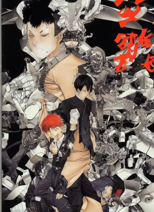 Prompt: the fall, takeshi obata, katsuhiro otomo,