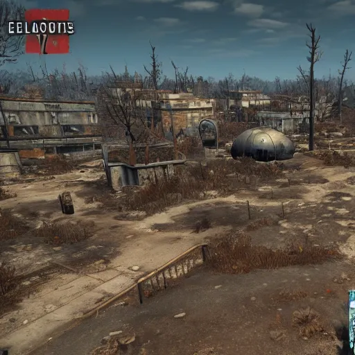 Prompt: the earth in ruins seen from space post - nuclear war in fallout 4, in game screenshot