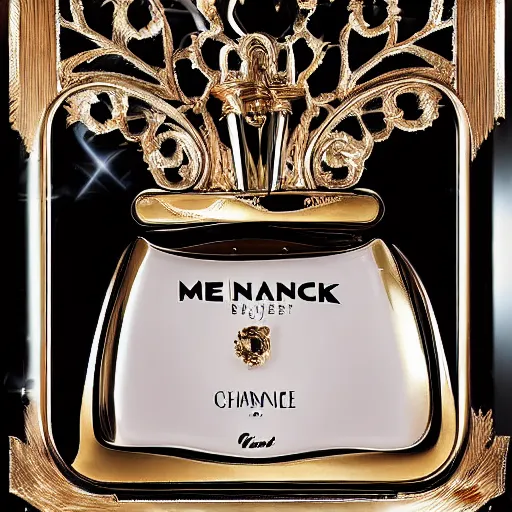 Image similar to a chair in the shape of mont blanc lady emblem, perfume advertising