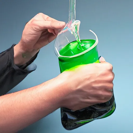 Image similar to pouring a 4d liquid into a 4d container