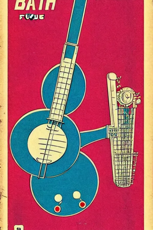 Prompt: ( ( ( ( ( 1 9 5 0 s retro future banjo. vintage 1 9 3 0 s colors. ) ) ) ) ) by mustang, moebius, and alberto giacometti!!!!!!!!!!!!!!!!!!!!!!!!!!!!!!