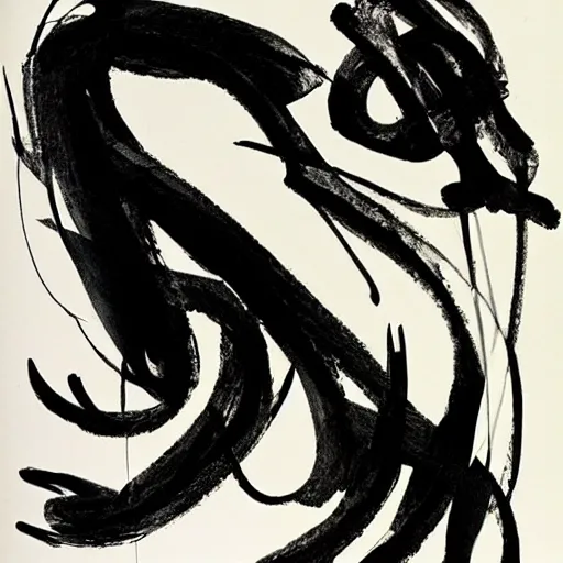 Image similar to hard edges, brush, shapes, ink, calligraphy