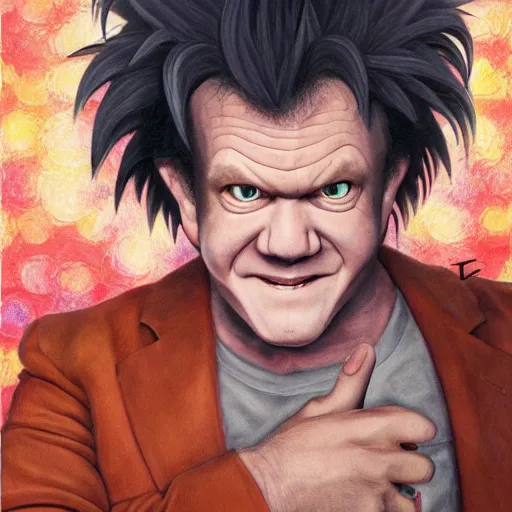 Prompt: Painting of John C. Reilly, official, hyper detailed, character dragonball, award winning artwork, Akira Toriyama