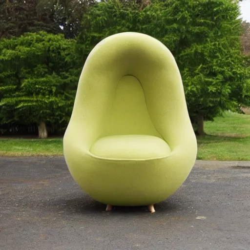 Image similar to armchair in the shape of an avocado