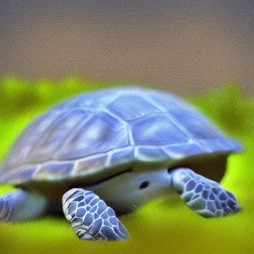 Image similar to turtle made by studio ghibli, digital art, soft focus, depth of field, hdr, serene