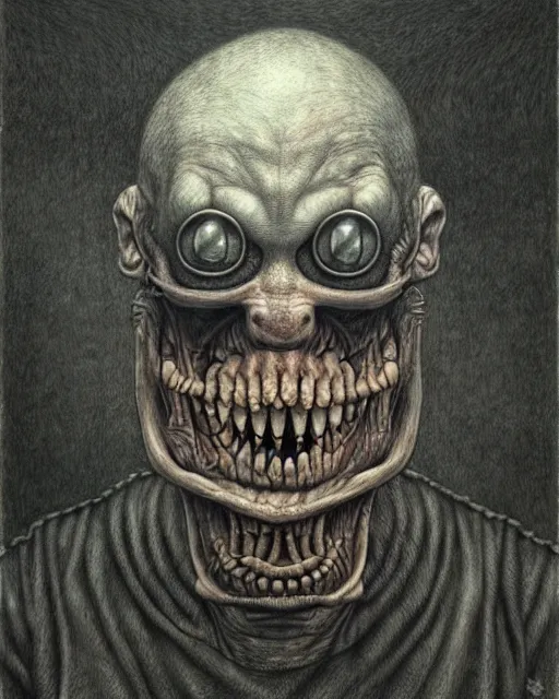 Image similar to a realistic detailed portrait painting of a monster by john kenn mortensen, santiago caruso, synthwave cyberpunk psychedelic vaporwave