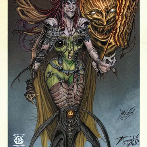 Prompt: the lady of pain, planescape, by tony diterlizzi
