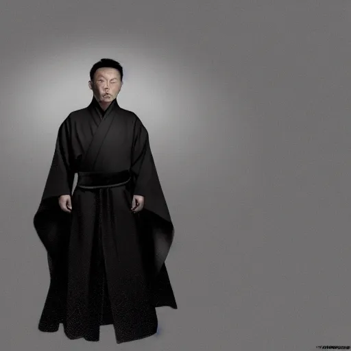Prompt: portrait painting of a 3 5 - year - old chinese man, taoist priest, dressed in black and white taoist robe, like andy lau, immortal bone, affable ， wenjun lin, unreal engine 5 highly rendered, global illumination, radiant light, detailed and intricate environment