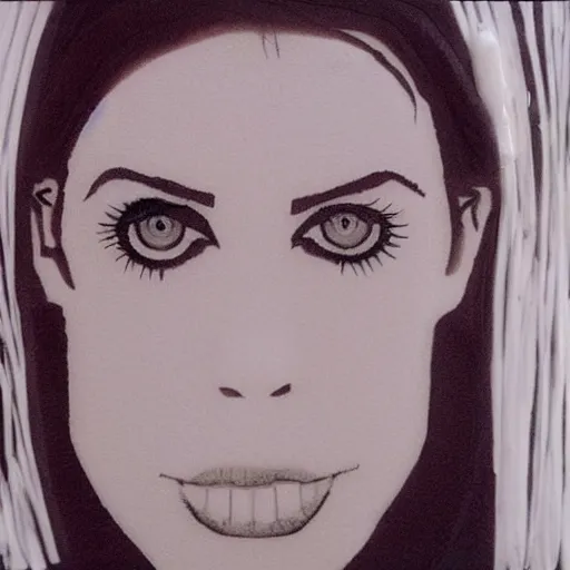 Prompt: sand art cumulative very strange portrait of fairuza balk