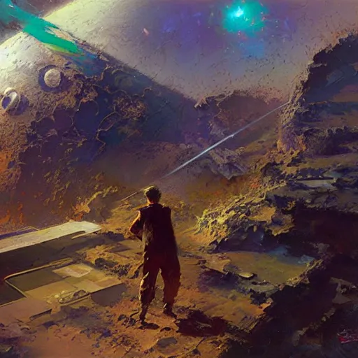 Prompt: a glitch in space time and reality, craig mullins