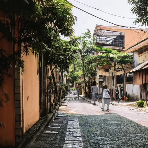 Image similar to a peaceful quiet neighborhood in sao paulo