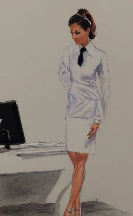 Image similar to Female in office dress. By Ricardo Sanz