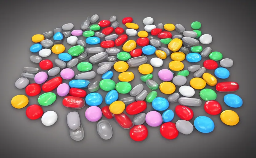 Prompt: tablet blister, each pill shows disease, photorealistic imagery