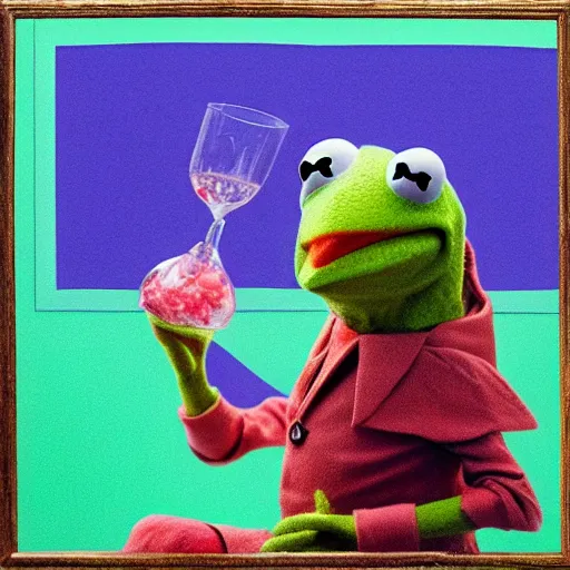 Prompt: Kermit the Frog in J’ai Perdu Mon Corps (2019)