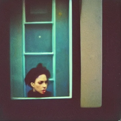 Image similar to 90s polaroid, ethereal, blue, by Saul Leiter, Jamel Shabazz, Nan Goldin