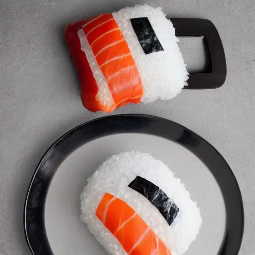 Image similar to a pillow in the shape of sushi, product photography