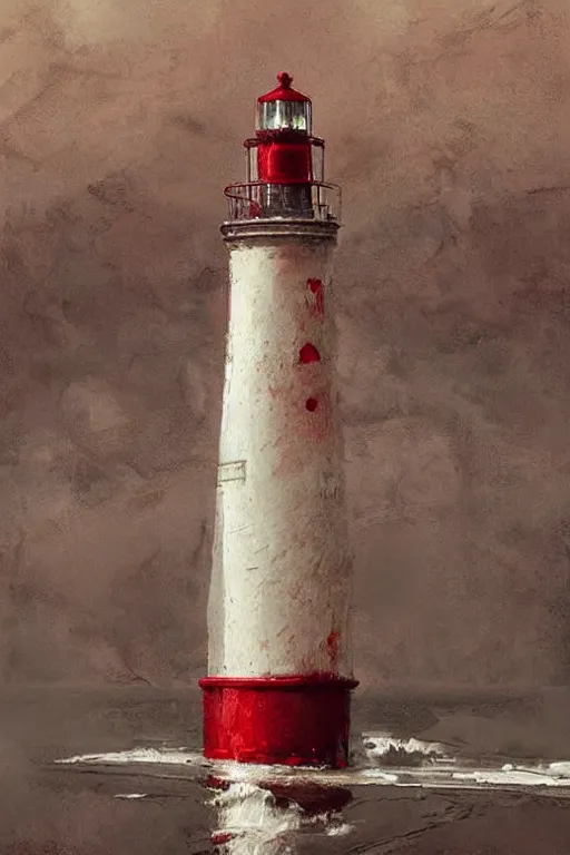 Image similar to a red and white lighthouse inside a clear bottle, very fancy whiskey bottle, intricate concept painting by by artgerm and greg rutkowski and edgar maxence and ruan jia