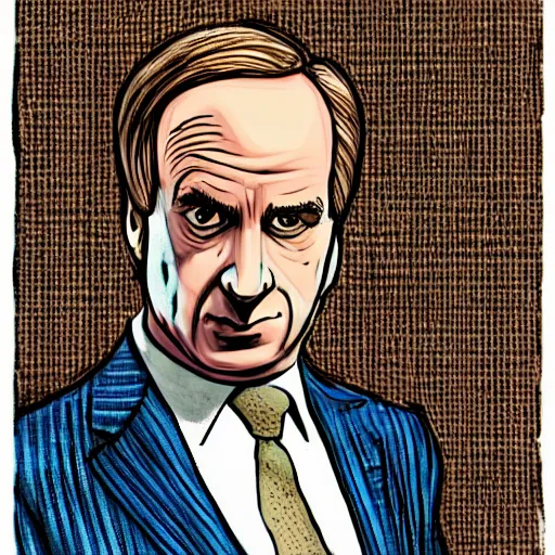 Prompt: saul goodman morphed into a pear