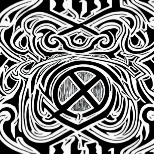 Prompt: black metal band logotype, high detail, black and white, 4 k