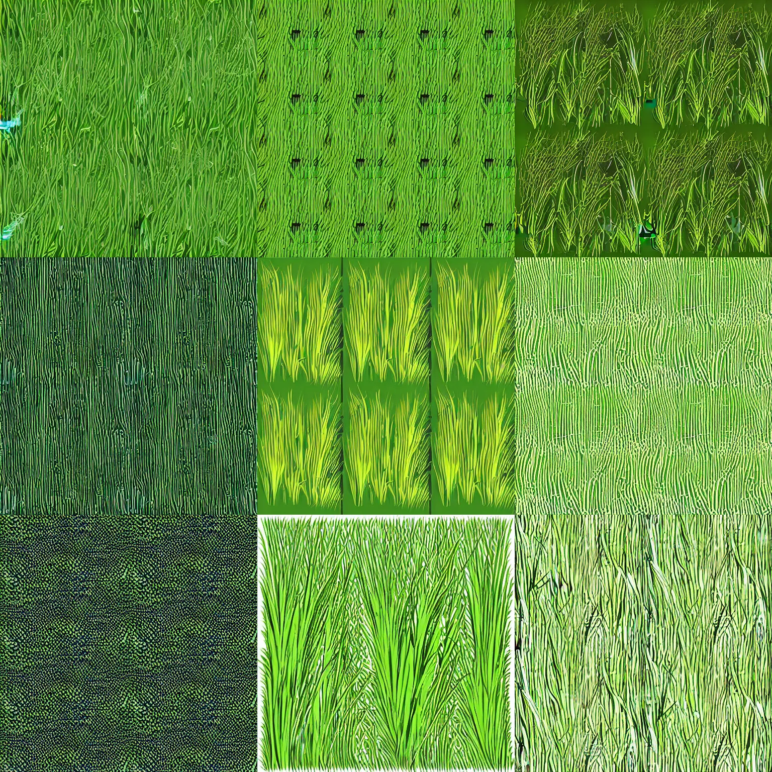 Prompt: cartoon grass texture material, vector art