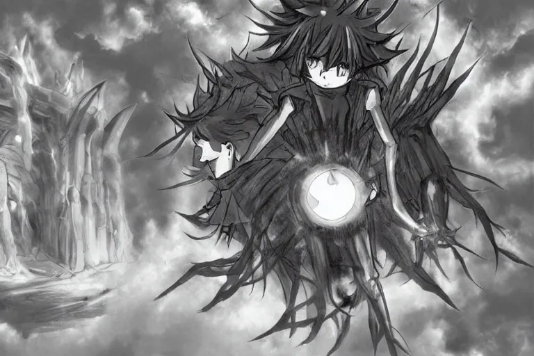 ryuk and kira, death note, anime style, manga, concept, Stable Diffusion