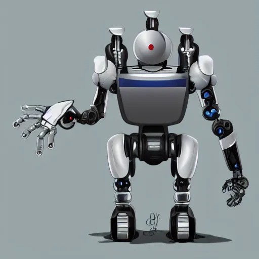 Image similar to robot creates robot, concept art