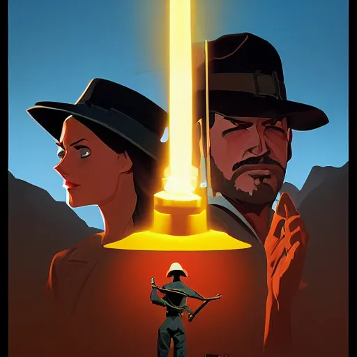 Image similar to face icon stylized minimalist raiders of the lost ark 1 9 8 1, loftis, cory behance hd by jesper ejsing, by rhads, makoto shinkai and lois van baarle, ilya kuvshinov, rossdraws global illumination