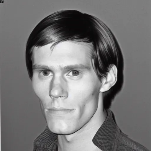 Image similar to A photograph portrait of Jerma985 with short-medium length hair a combover wearing early 1970s menswear in the early 1970s, taken in the early 1970s, grainy, taken on a 1970s Polaroid Camera, realistic, hyperrealistic, very realistic, highly detailed, very detailed, extremely detailed, detailed, digital art, trending on artstation, colorized photo