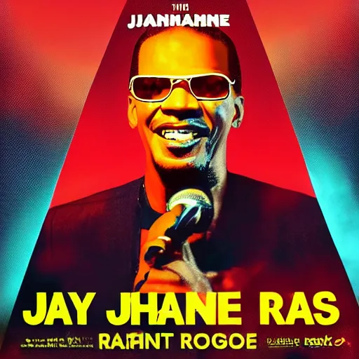 Image similar to the next best jamaican riddims dub trap phonk album cover, jamie foxx as ray charles movie