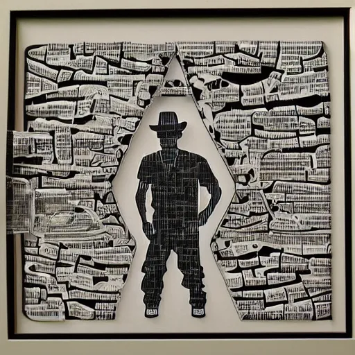 Prompt: paper cut art of breaking bad