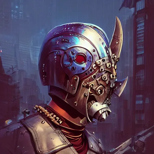 Image similar to cyberpunk viking helmet mask warrior goddess robot ninja fantasy, art gta 5 cover, official fanart behance hd artstation by jesper ejsing, by rhads, makoto shinkai and lois van baarle, ilya kuvshinov, ossdraws